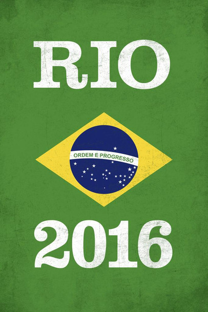 Laminated Rio De Janeiro Brazil 2016 Games Sports Poster Dry Erase Sign 12x18