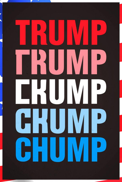Laminated Trump To Chump Transformation Funny Poster Dry Erase Sign 12x18