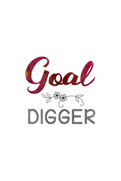 Laminated Goal Digger Art Print Poster Dry Erase Sign 12x18