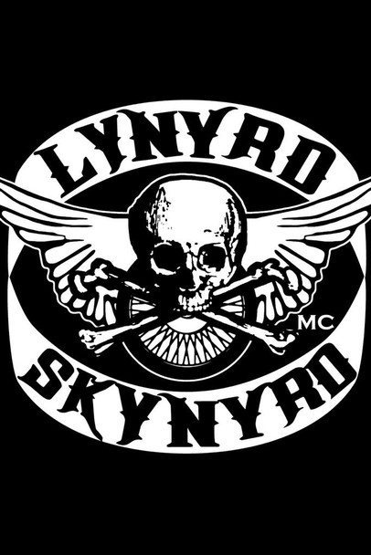 Lynyrd Skynyrd Skull & Crossbones Laminated Dry Erase Sign Poster 12x18