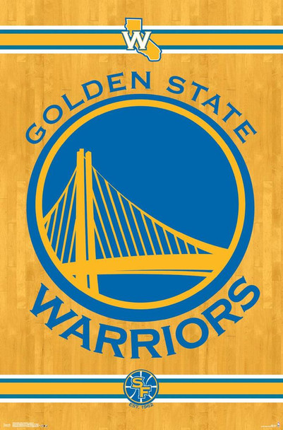 Golden State Warriors Logo Basketball NBA Sports Poster 22x34