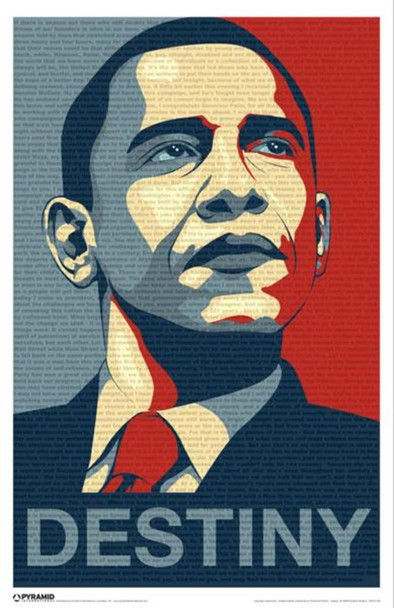 Obama Destiny Speech Laminated Dry Erase Sign Poster 12x18