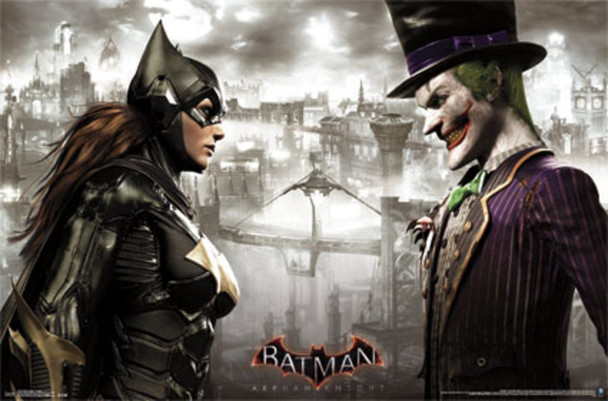Arkham Knight Faceoff Batgirl Joker Video Game Gaming Cool Wall Decor Art Print Poster 34x22
