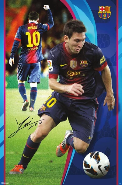 Lionel Messi FC Barcelona Futbol Soccer Sports Cool Wall Decor Art Print Poster 22x34