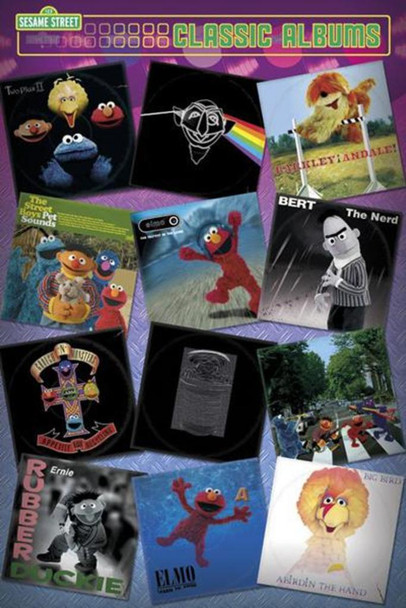 Sesame Street Classic Albums Cool Wall Decor Art Print Poster 24x36