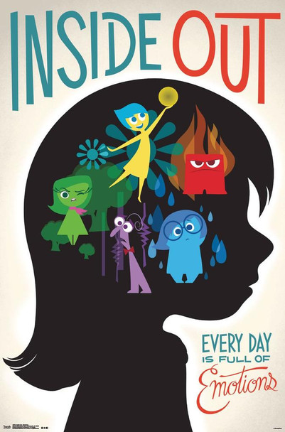 Inside Out Every Day Is Full of Emotions Silhouette Movie Cool Wall Decor Art Print Poster 22x34