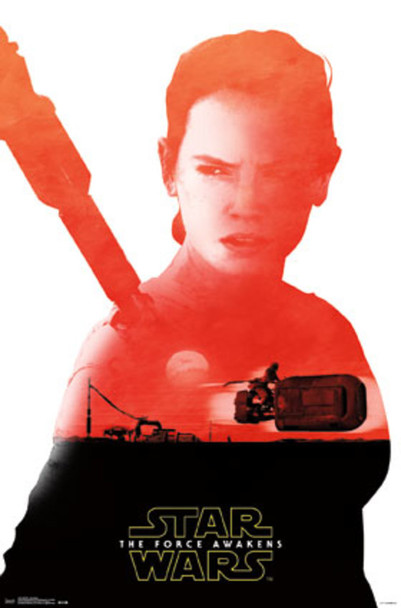 Star Wars The Force Awakens Badge Rey Movie Cool Wall Decor Art Print Poster 22x34