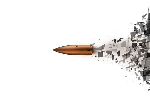 Laminated Bullet Shot Exploding Smashing Through Glass Fragments Photo Poster Dry Erase Sign 18x12