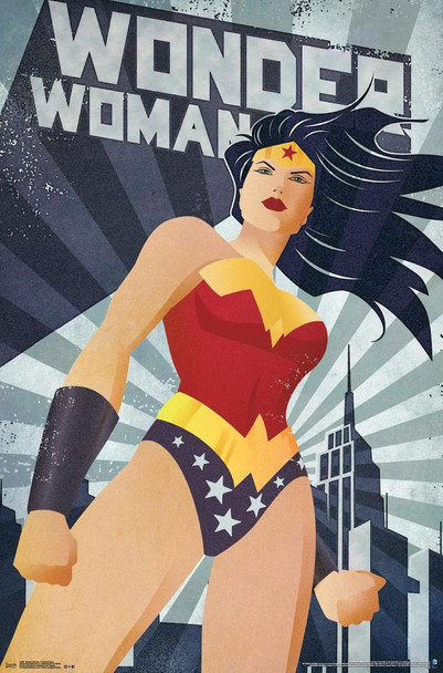 Wonder Woman Constructivism Retro Comic Book Cool Wall Decor Art Print Poster 22x34