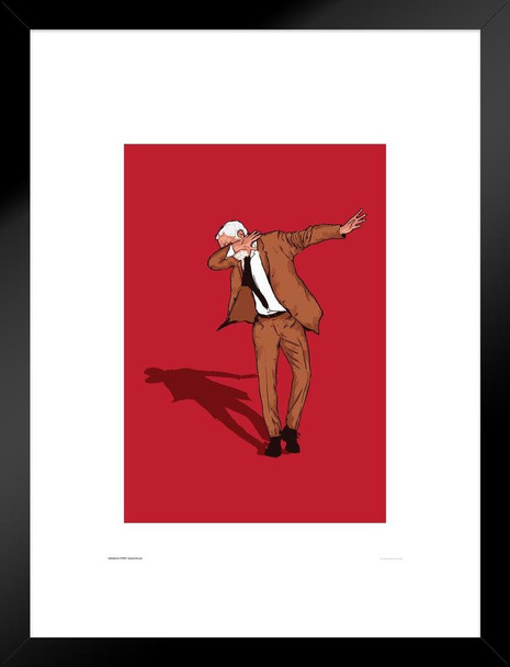 Jeremy Corbyn Dabbing Funny Matted Framed Wall Art Print 20x26 inch