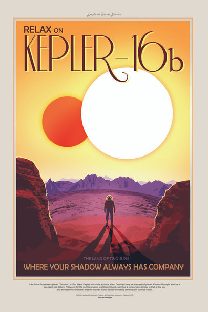 Laminated Kepler 16b NASA Space Travel Solar System Science Kids Map Galaxy Classroom Chart Earth Pictures Outer Planets Hubble Astronomy Milky Way Educational Universe Poster Dry Erase Sign 12x18