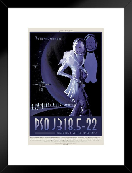 PSO J318.5 22 NASA Space Travel Matted Framed Art Print Wall Decor 20x26 inch