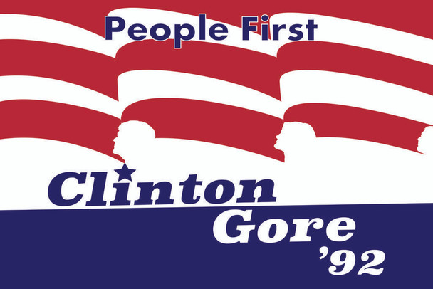 Bill Clinton Al Gore 1992 Vote President Poster Election Campaign Presidential Elect Politics Running Mate Cool Huge Large Giant Poster Art 36x54