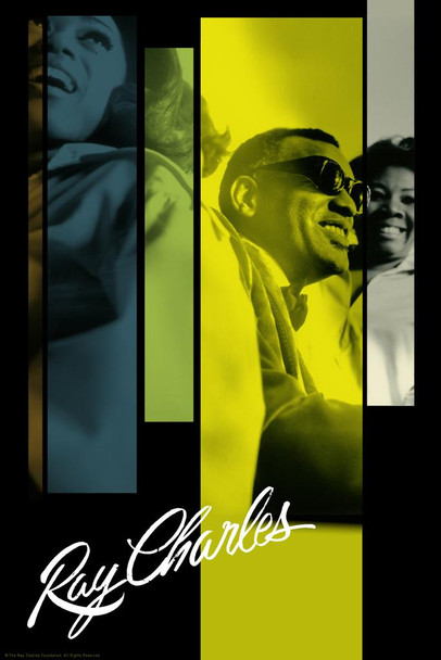 Laminated Ray Charles and the Raelettes Music Poster Dry Erase Sign 12x18