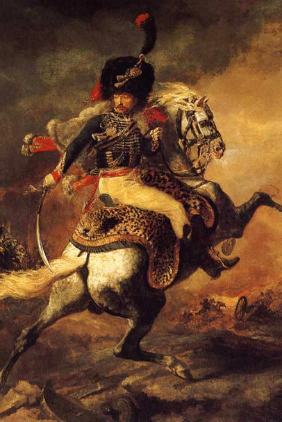 Laminated The Charging Chasseur by Theodore Gericault Impressionism Painting War Artwork Nature Landscape Wall Decor Watercolor Painting French Artist Decorative Wall Art Poster Dry Erase Sign 12x18