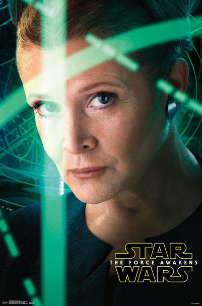 Star Wars The Force Awakens Leia Closeup Portrait Movie Cool Wall Decor Art Print Poster 22x34