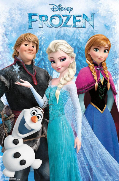 Frozen Group Disney Animated Movie Cool Wall Decor Art Print Poster 22x34