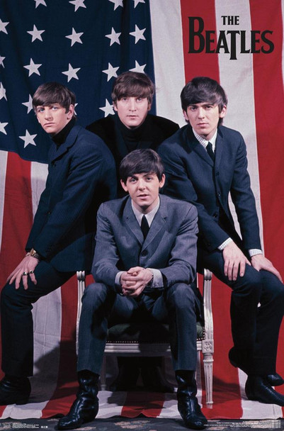 The Beatles American Flag Music Album Poster 22x34 inch