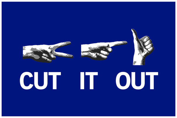 Cut It Out Hands Retro TV Show Cool Wall Art Print Poster 18x12