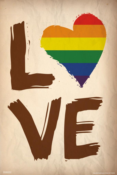 Laminated Love Is Love Is Love Art Print Poster Dry Erase Sign 12x18