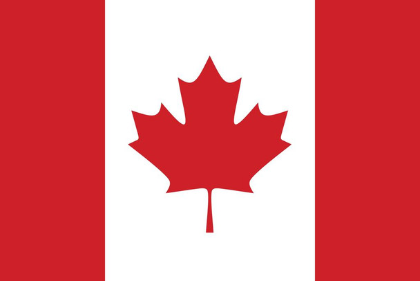 Laminated Flag of Canada Poster Dry Erase Sign 12x18