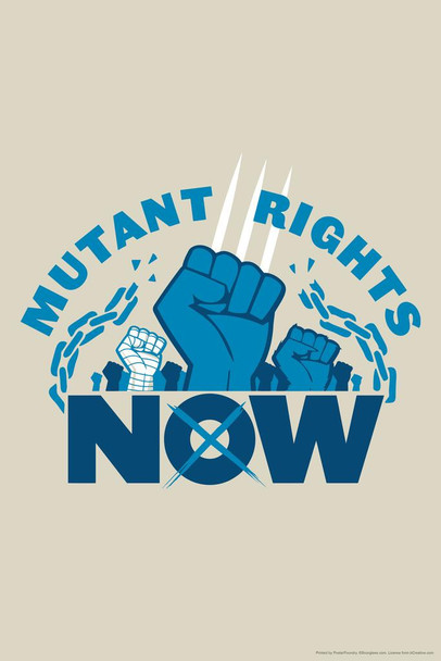 Mutant Rights Now Funny Laminated Dry Erase Sign Poster 12x18