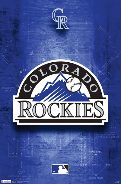 Colorado Rockies Logo Baseball Team Sports Poster 22x34