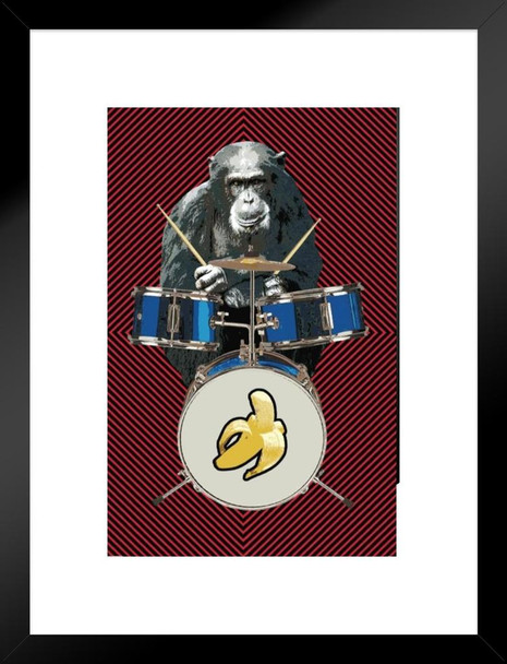 Steez Chimp Matted Framed Poster 20x26 inch