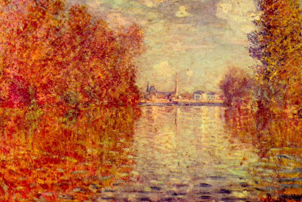 Laminated Claude Monet Autumn Effect At Argenteuil Painting Impressionist Art Posters Claude Monet Prints Nature Landscape Painting Claude Monet Canvas Wall Art Decor Poster Dry Erase Sign 18x12