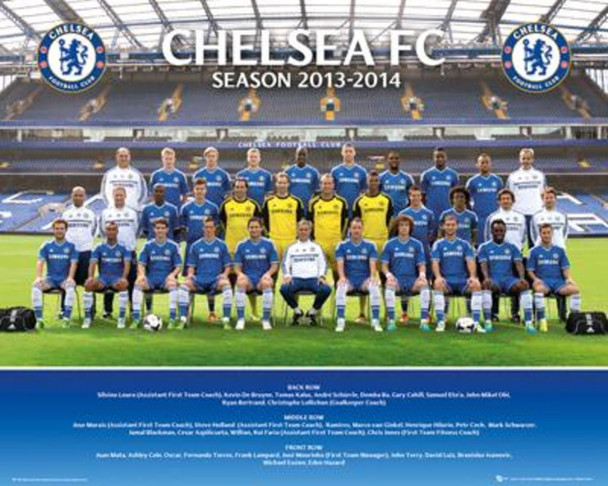 Chelsea FC 2013 2014 Team Photo Soccer Sports Cool Wall Art Print Poster 20x16