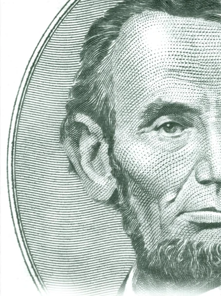 Abraham Lincoln Five Dollar Bill Detail Portrait Cool Wall Art Print Poster 24x36