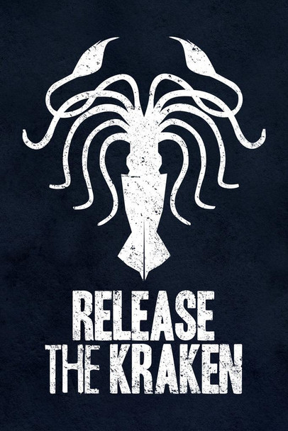 Release The Kraken Blue Cool Huge Large Giant Poster Art 36x54
