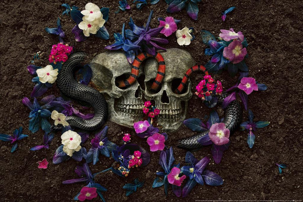 Together Forever by Daveed Benito Spooky Scary Halloween Decorations Cool Wall Art Print Poster 36x24