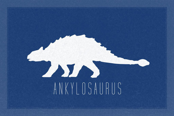 Dinosaur Ankylosaurus Blue Dinosaur Poster For Kids Room Dino Pictures Bedroom Dinosaur Decor Dinosaur Pictures For Wall Dinosaur Wall Art Prints for Walls Cool Wall Art Print Poster 36x24