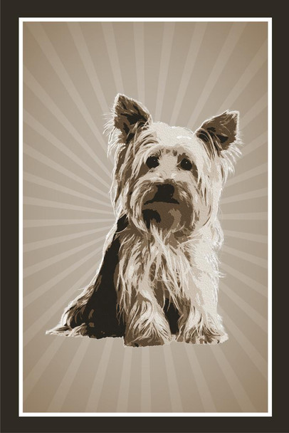 Dogs Yorkshire Terrier Painting Puppy Posters For Wall Funny Dog Wall Art Dog Wall Decor Puppy Posters For Kids Bedroom Animal Wall Poster Cute Animal Posters Cool Wall Decor Art Print Poster 24x36