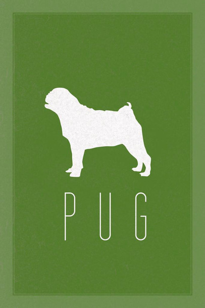 Dogs Pug Green Dog Posters For Wall Funny Dog Wall Art Dog Wall Decor Dog Posters For Kids Bedroom Animal Wall Poster Cute Animal Posters Cool Wall Art Print Poster 24x36