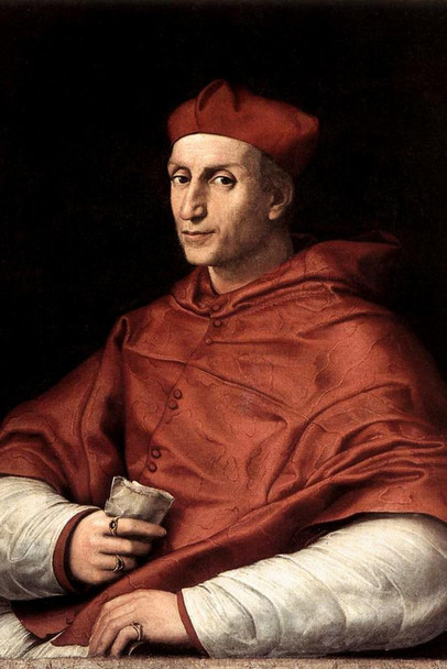 Raphael Bernardo Dovizi Cardinal Bibbiena Realism Romantic Artwork Michelangelo Prints Biblical Drawings Portrait Painting Wall Art Renaissance Poster Canvas Art Cool Wall Art Print Poster 24x36