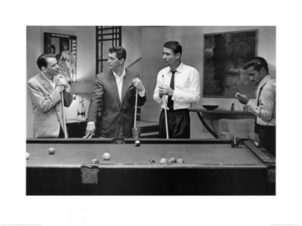 The Rat Pack Playing Pool Frank Sinatra Dean Martin Sammie Davis Jr Motive Poster 31.5x23.75 Inch