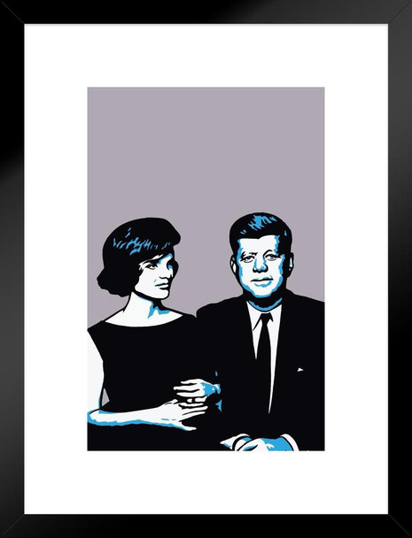 Steez John & Jackie O Kennedy Matted Framed Poster 20x26 inch