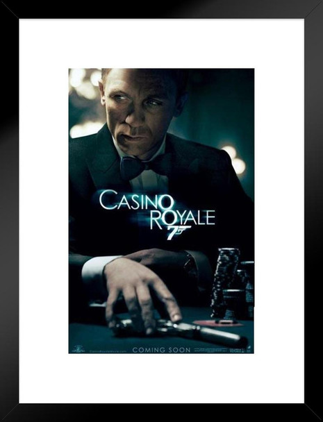James Bond Casino Royale Teaser Matted Framed Poster 20x26 inch
