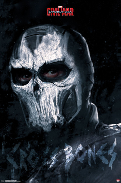 Captain America 3 Civil War Cross Bones Movie Cool Wall Art Print Poster 22x34