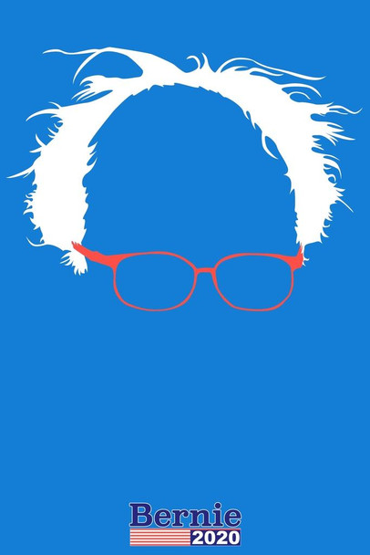 Bernie Sanders 2020 Hair and Glasses Campaign Cool Wall Decor Art Print Poster 24x36