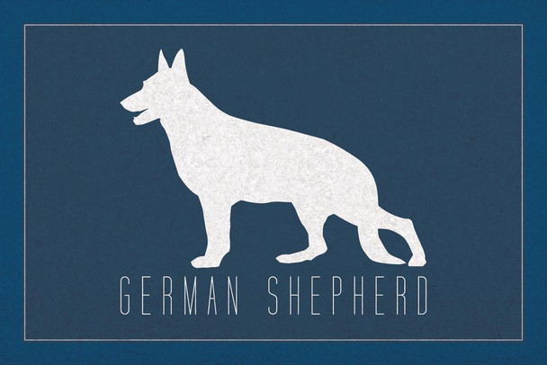 Laminated Dogs German Shepherd Blue Dog Posters For Wall Funny Dog Wall Art Dog Wall Decor Dog Posters For Kids Bedroom Animal Wall Poster Cute Animal Posters Poster Dry Erase Sign 18x12