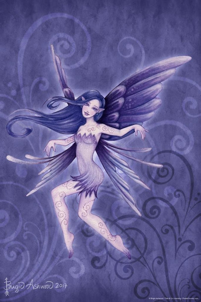 Laminated Fairy Sprite Windy by Brigid Ashwood Art Print Poster Dry Erase Sign 12x18