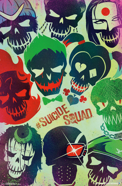 Suicide Squad Faces Graffiti Movie Cool Wall Decor Art Print Poster 22x34