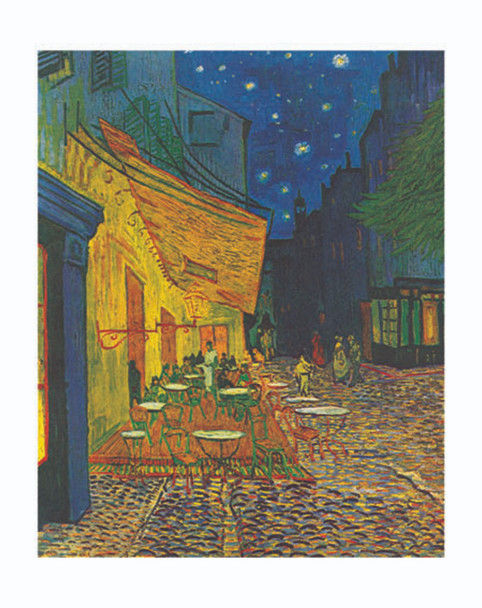 Le Cafe Le Soir Vincent van Gogh Cafe Terrace At Night Art Print Thick Cardstock Poster 23.5x31.5 inch