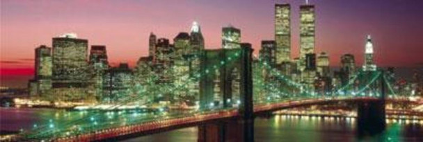 New York Manhattan Color Panorama Photo Photograph Cool Wall Decor Art Print Poster 36x12
