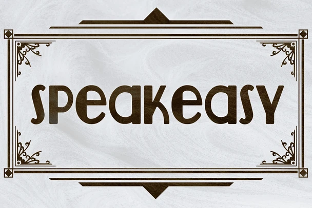 Speakeasy Sign Black White Art Deco Retro Cool Wall Art Print Poster 12x18