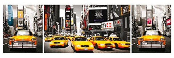Times Square New York City NYC Yellow Cabs Taxi Photo Cool Wall Decor Art Print Poster 12x36