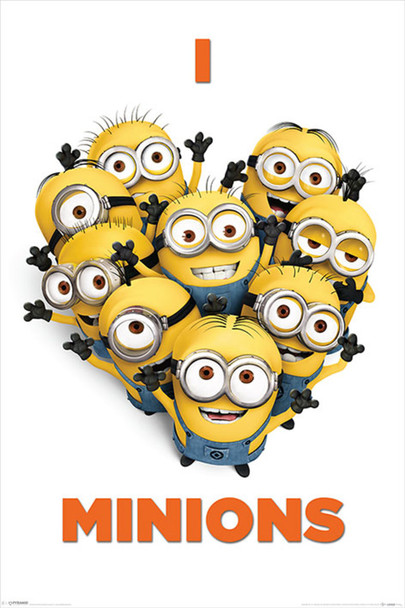 Despicable Me I Love Minions Funny Animated Movie Cool Wall Decor Art Print Poster 24x36